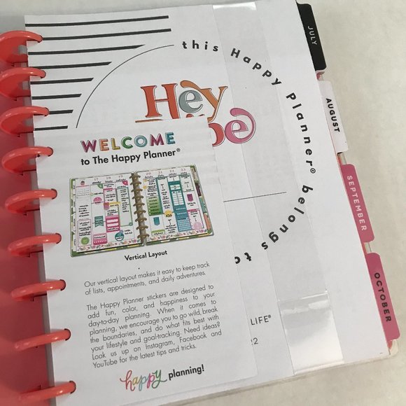 The Happy Planner Classic 18 Month Vertical Layout Hello Darling - Picture 5 of 12